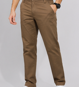Breckley Men's Premium Cotton Casual Pants – Slim Straight Fit |