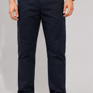 Men's Navy Blue Gurkha Pants – Premium Cotton Straight Fit Casual Trousers with Side Adjusters